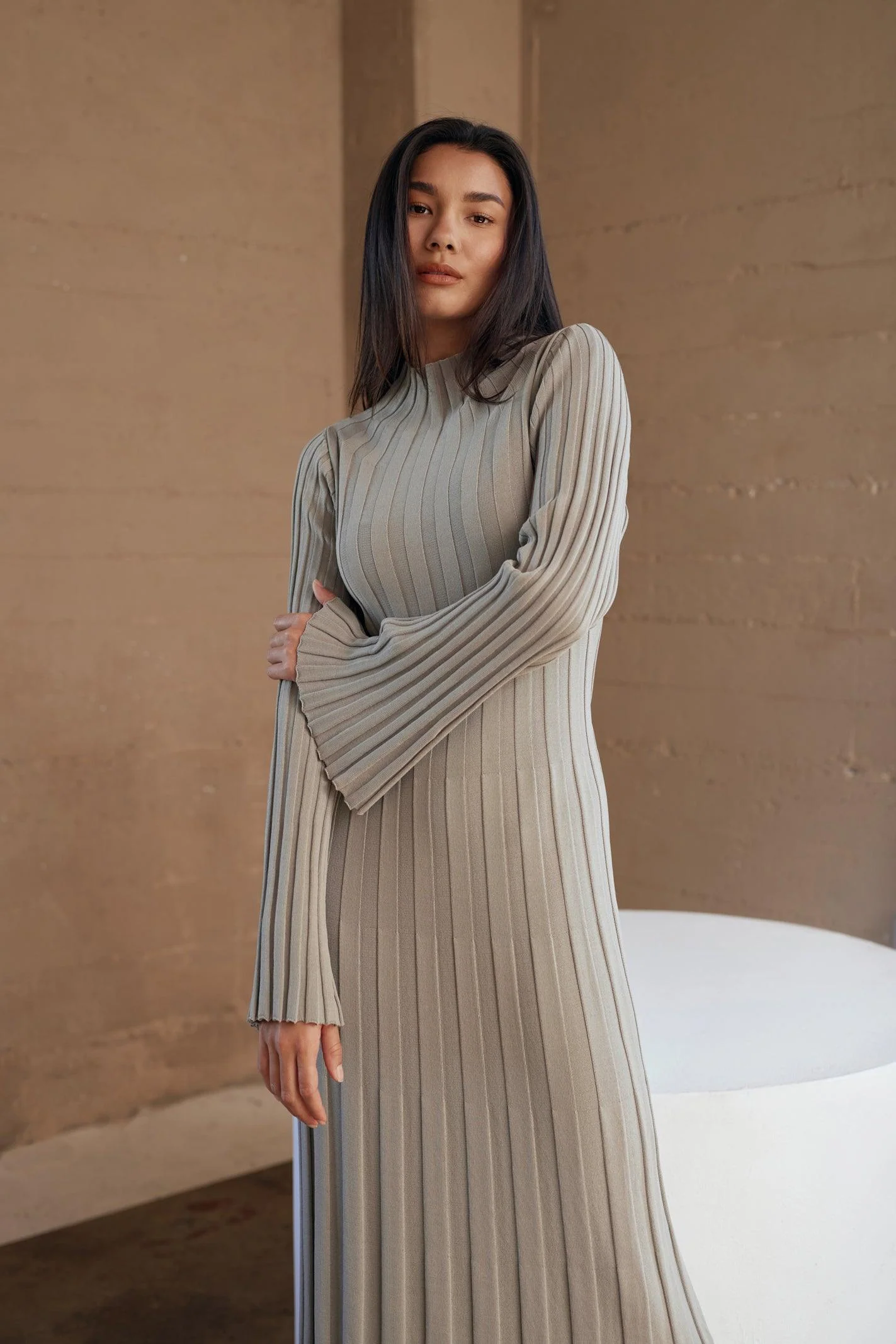 Remi Ribbed Knit Long Sleeve Maxi Dress - Image 6