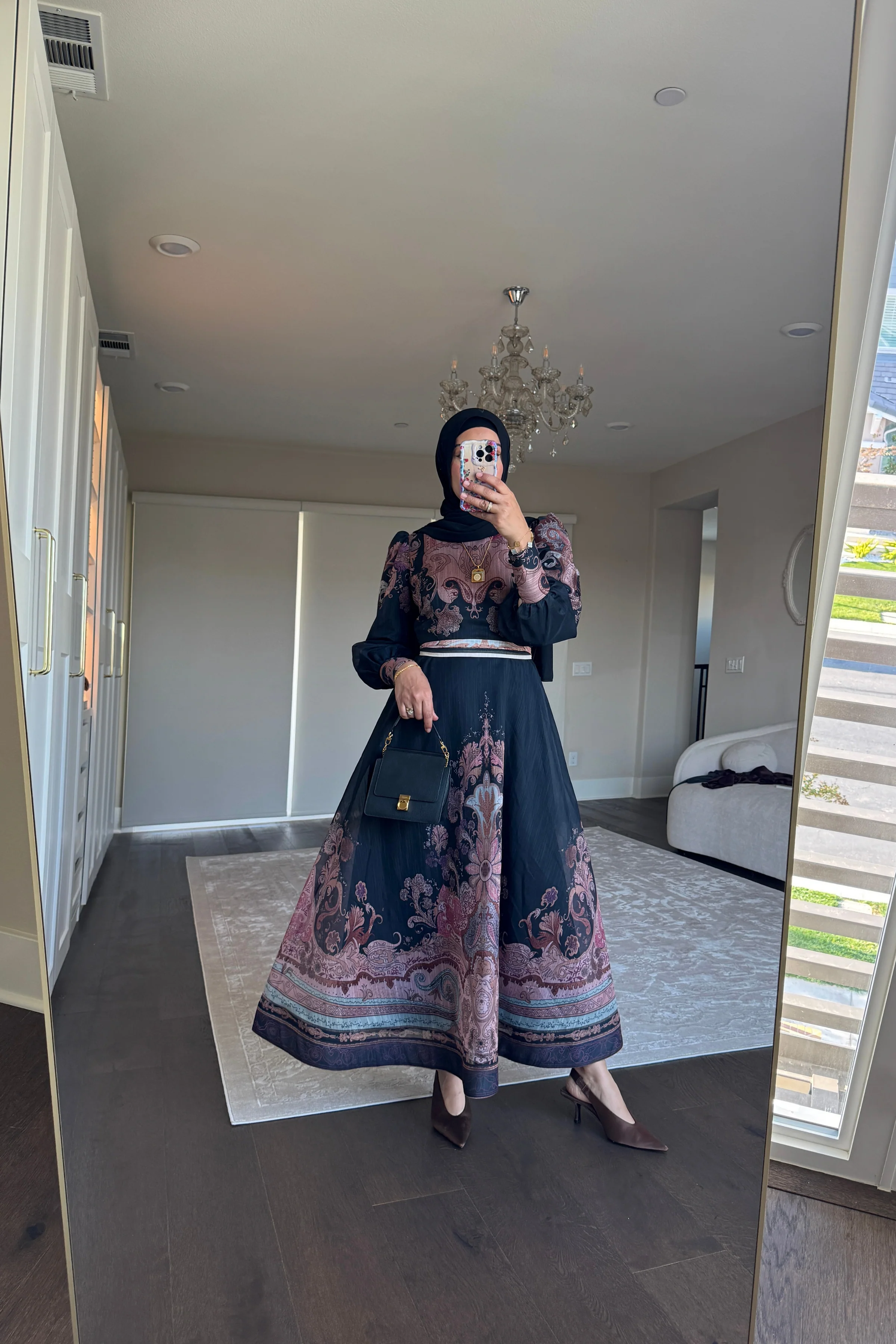 Reyana Paisley Long Sleeve Maxi Dress - Image 6