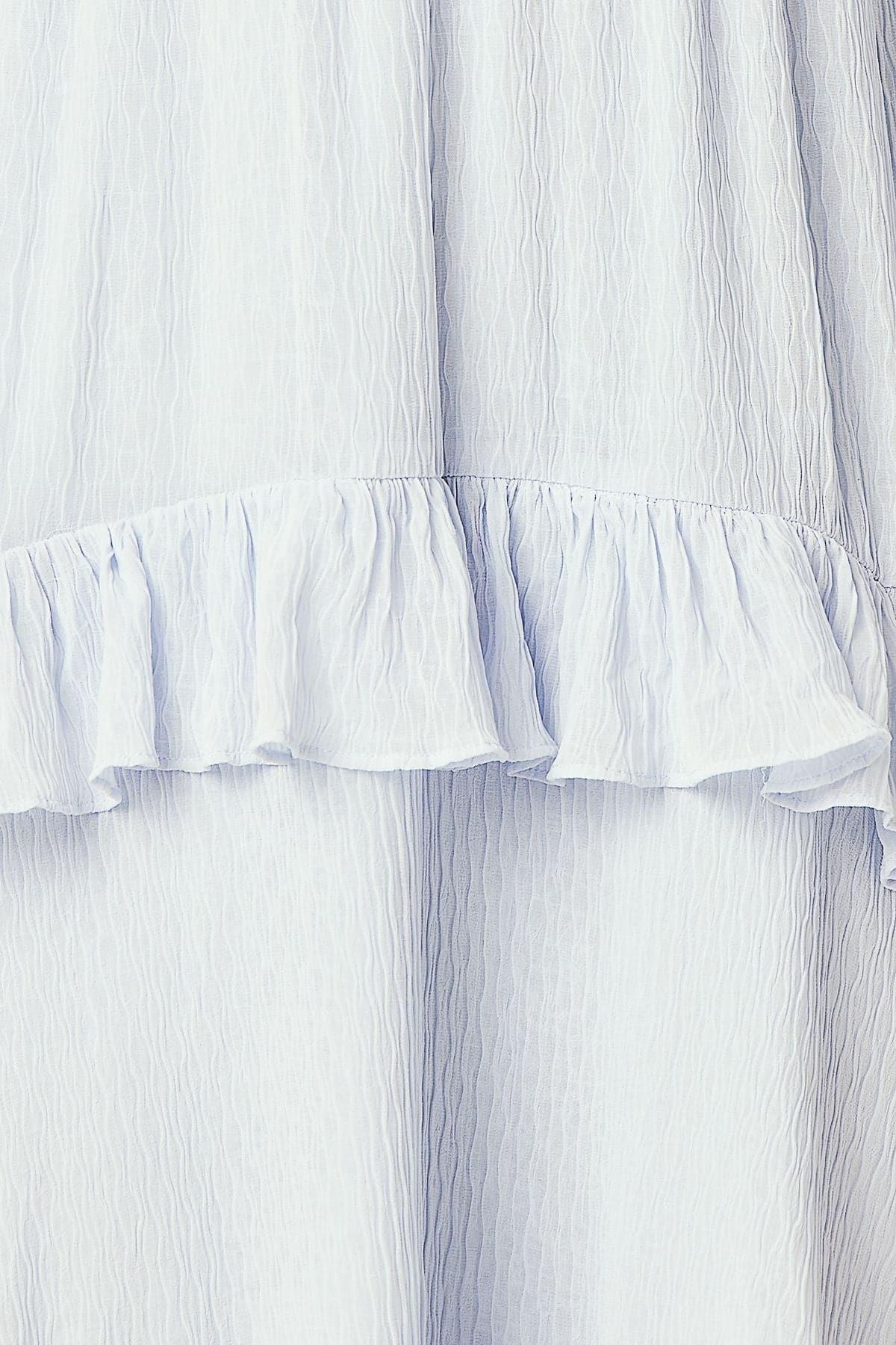 Rihanna Ruffled Smock Maxi Dress - Sky - Image 8
