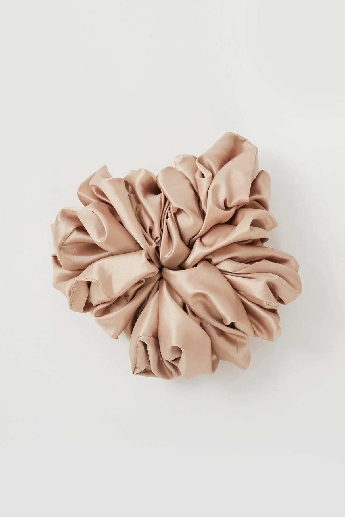 Satin Hijab Scrunchie- Nude - Image 4