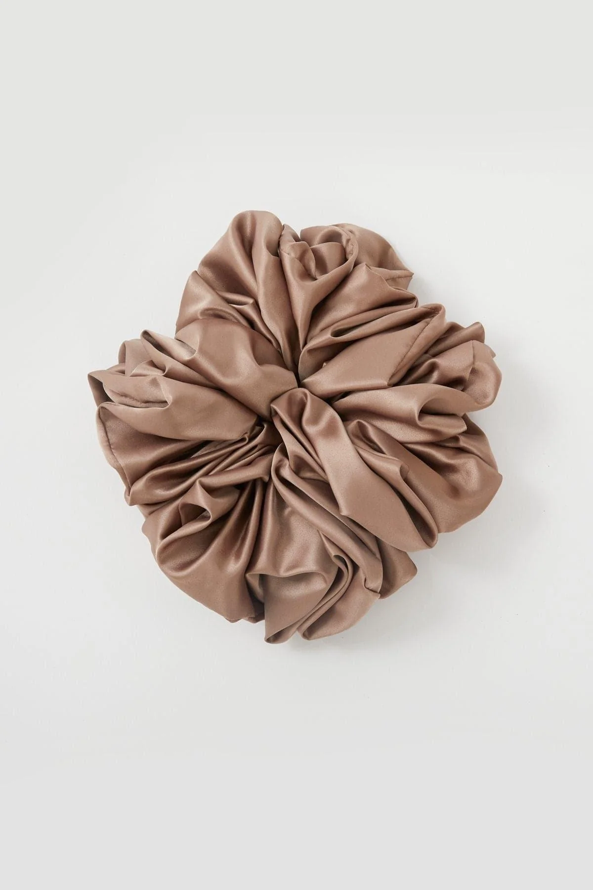 Satin Hijab Scrunchie- Taupe - Image 4