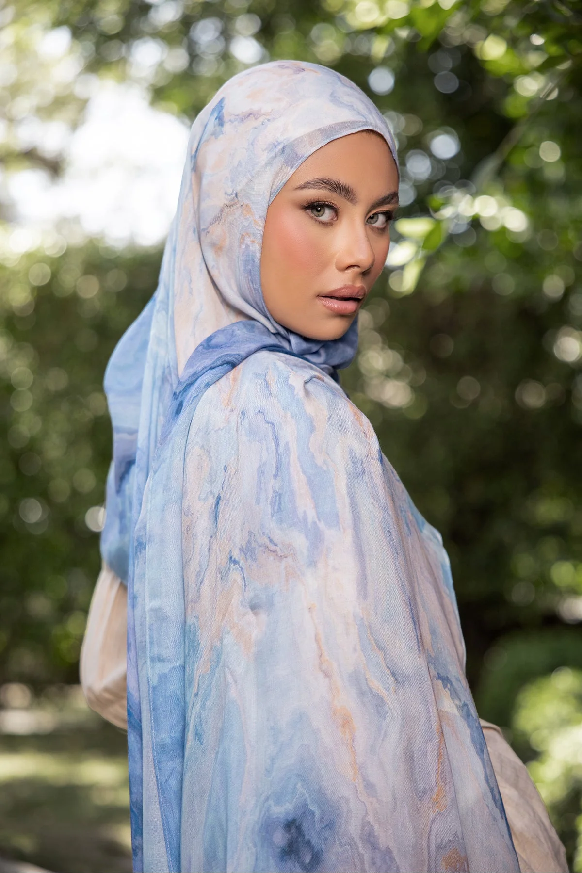 Sea Print Modal Hijab - Image 6