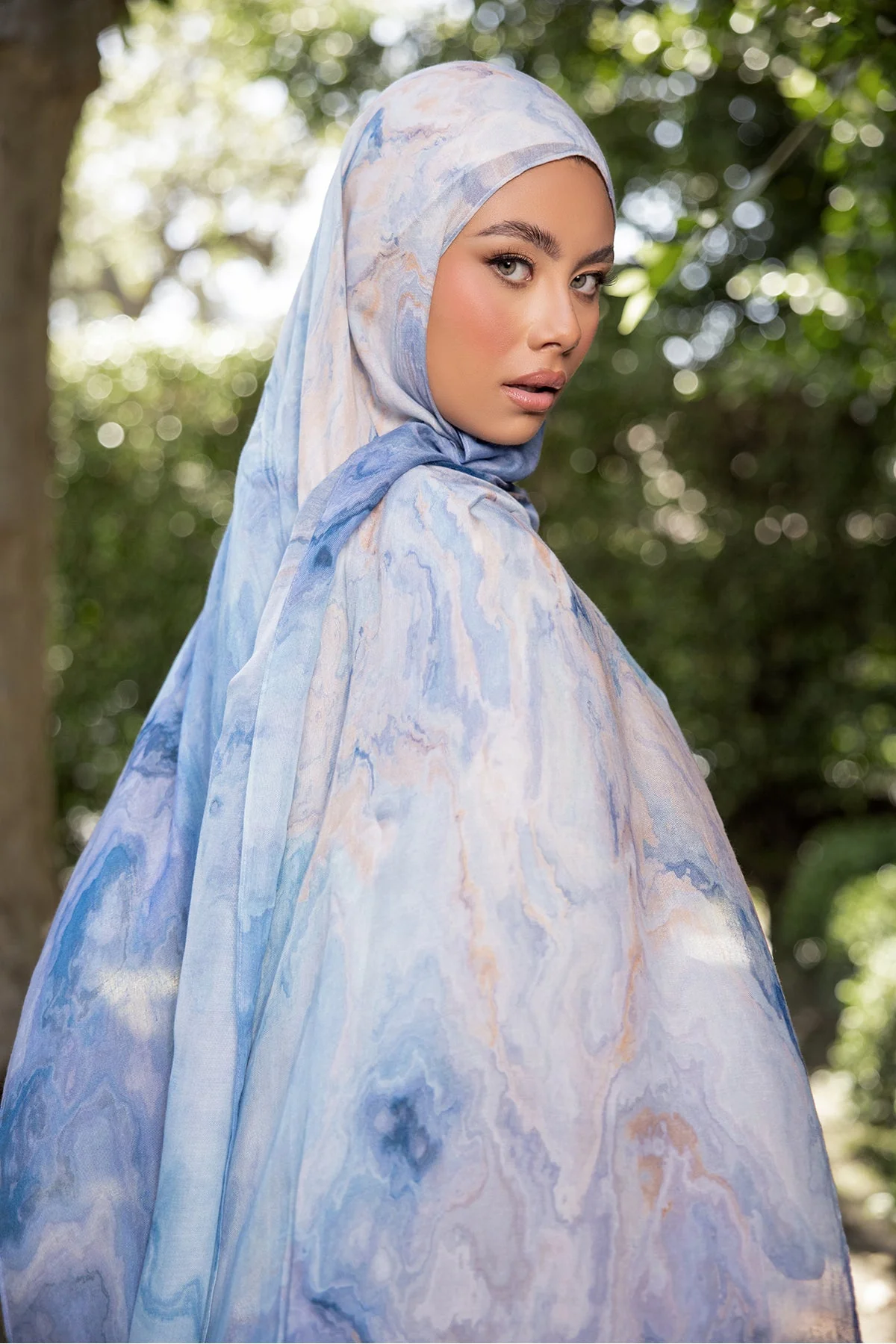Sea Print Modal Hijab - Image 7