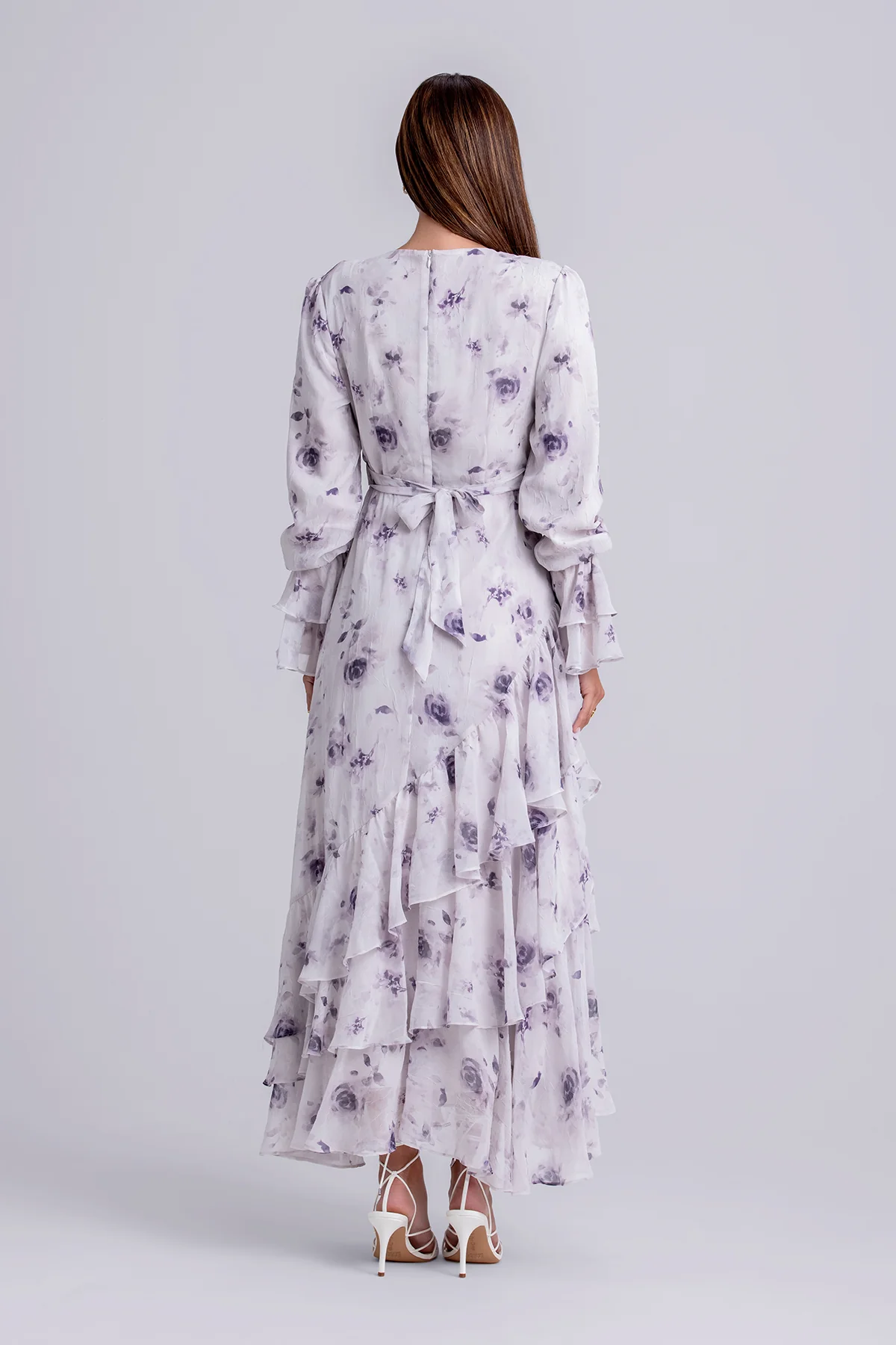 Selena Long Sleeve Maxi Dress- Violet Veil - Image 3