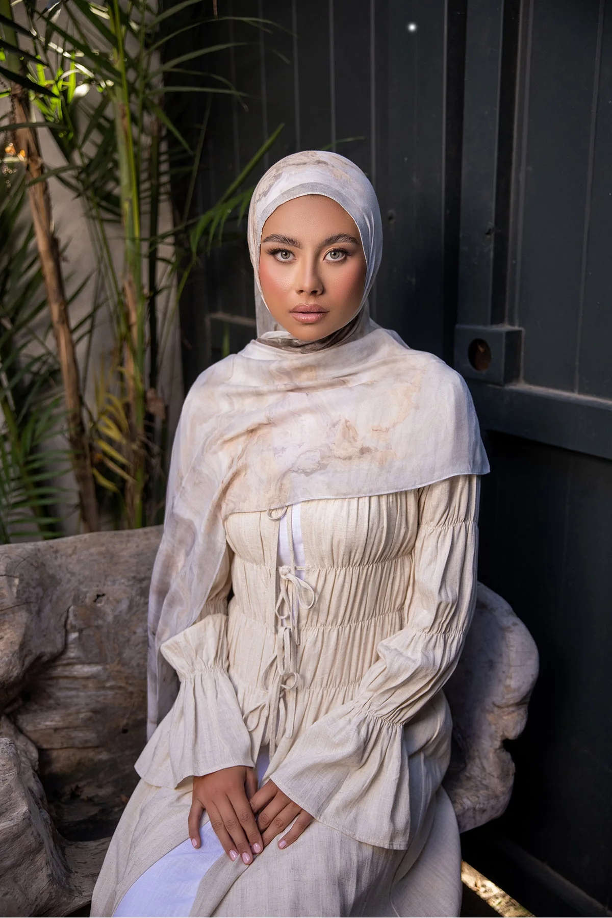 Slate Print Modal Hijab - Image 5