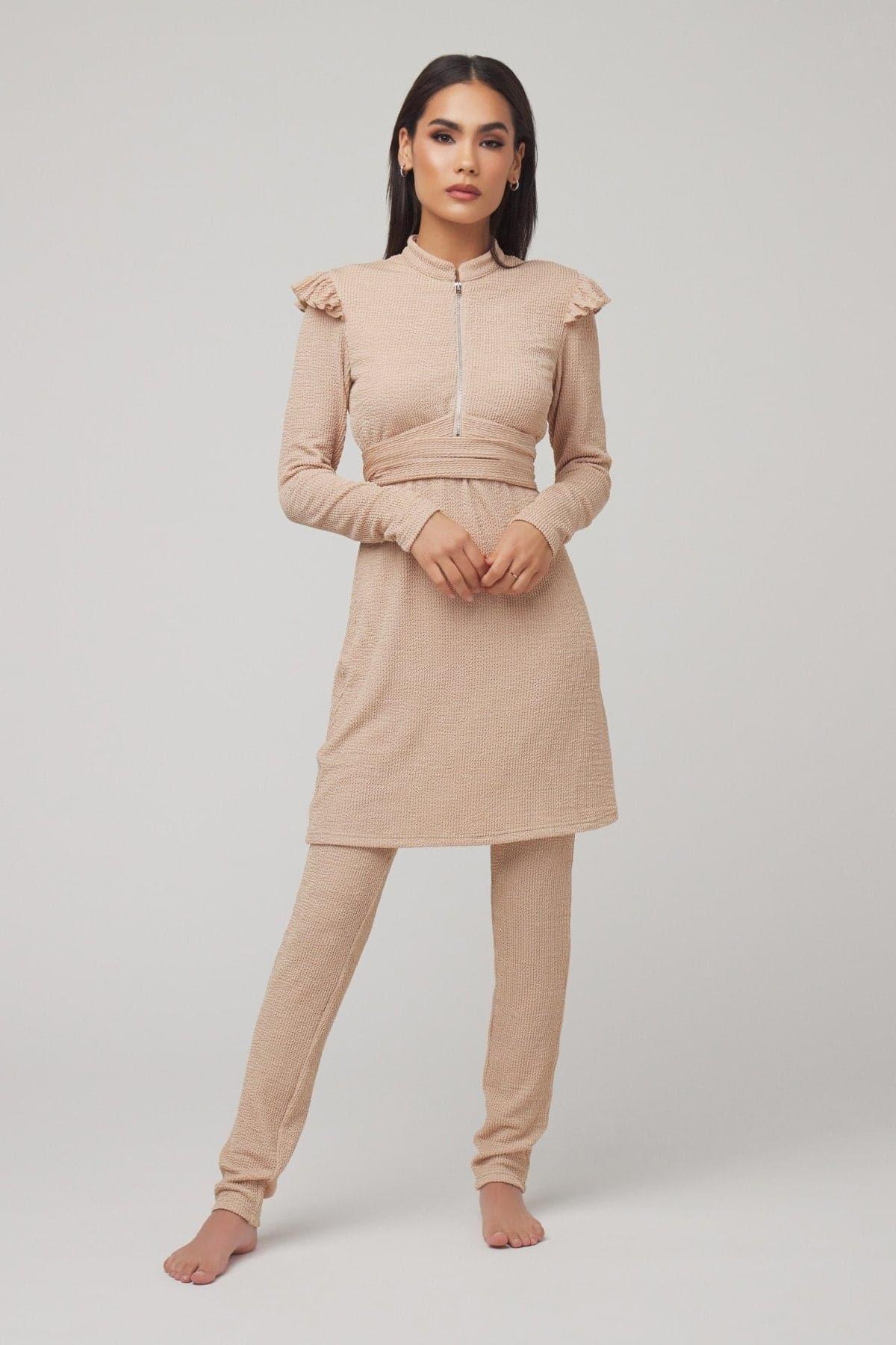 Sophia 3-Piece Modest Swimsuit - Nude