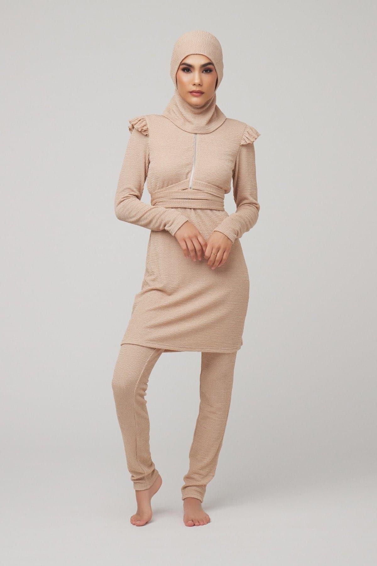 Sophia 3-Piece Modest Swimsuit - Nude - Image 2