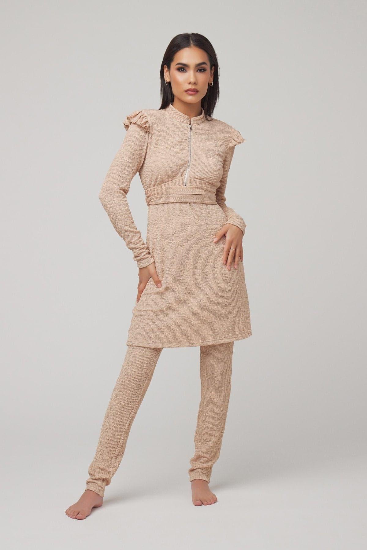 Sophia 3-Piece Modest Swimsuit - Nude - Image 3