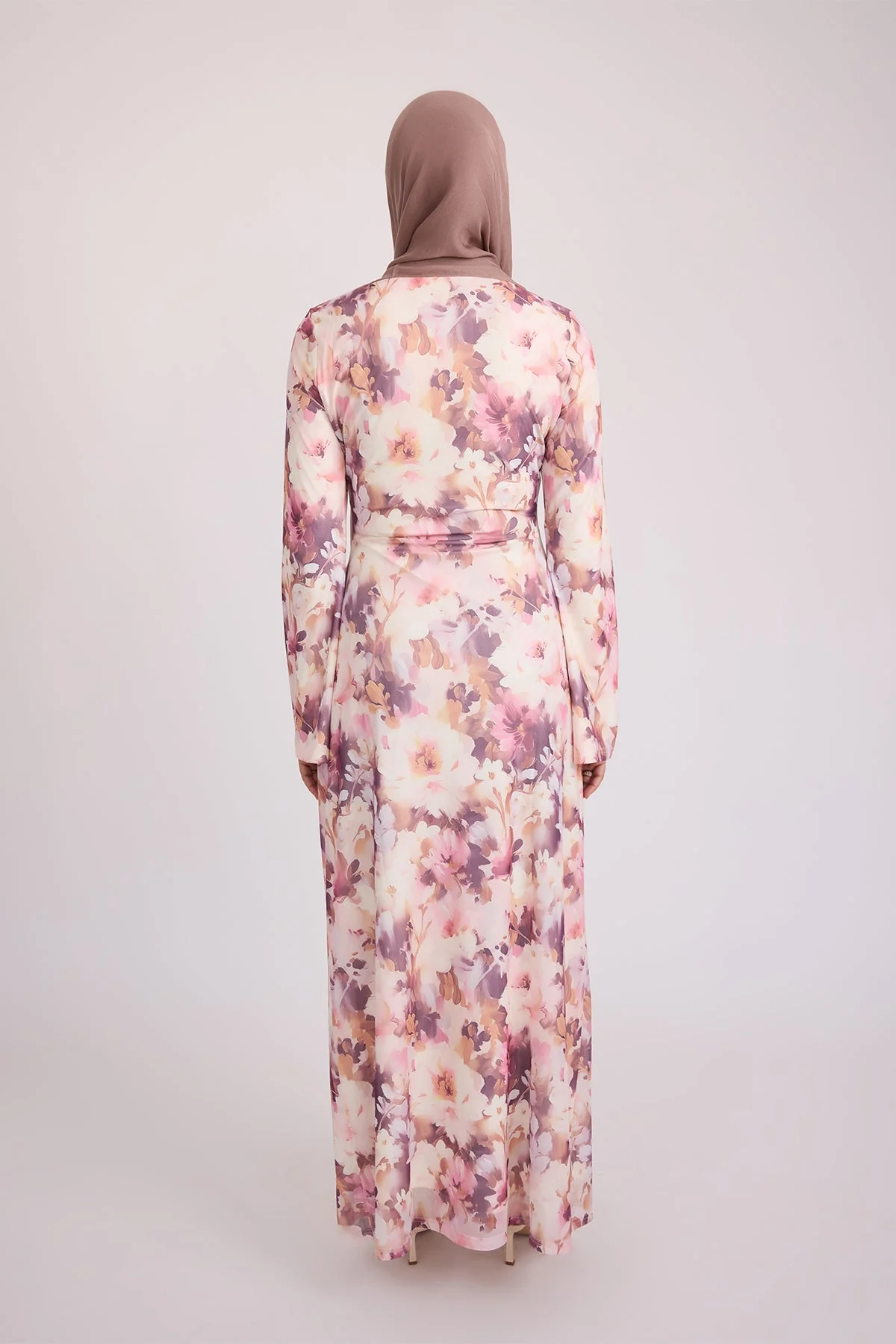 Tatiana Synched Satin Maxi Bell Sleeve - Floral Garden - Image 7