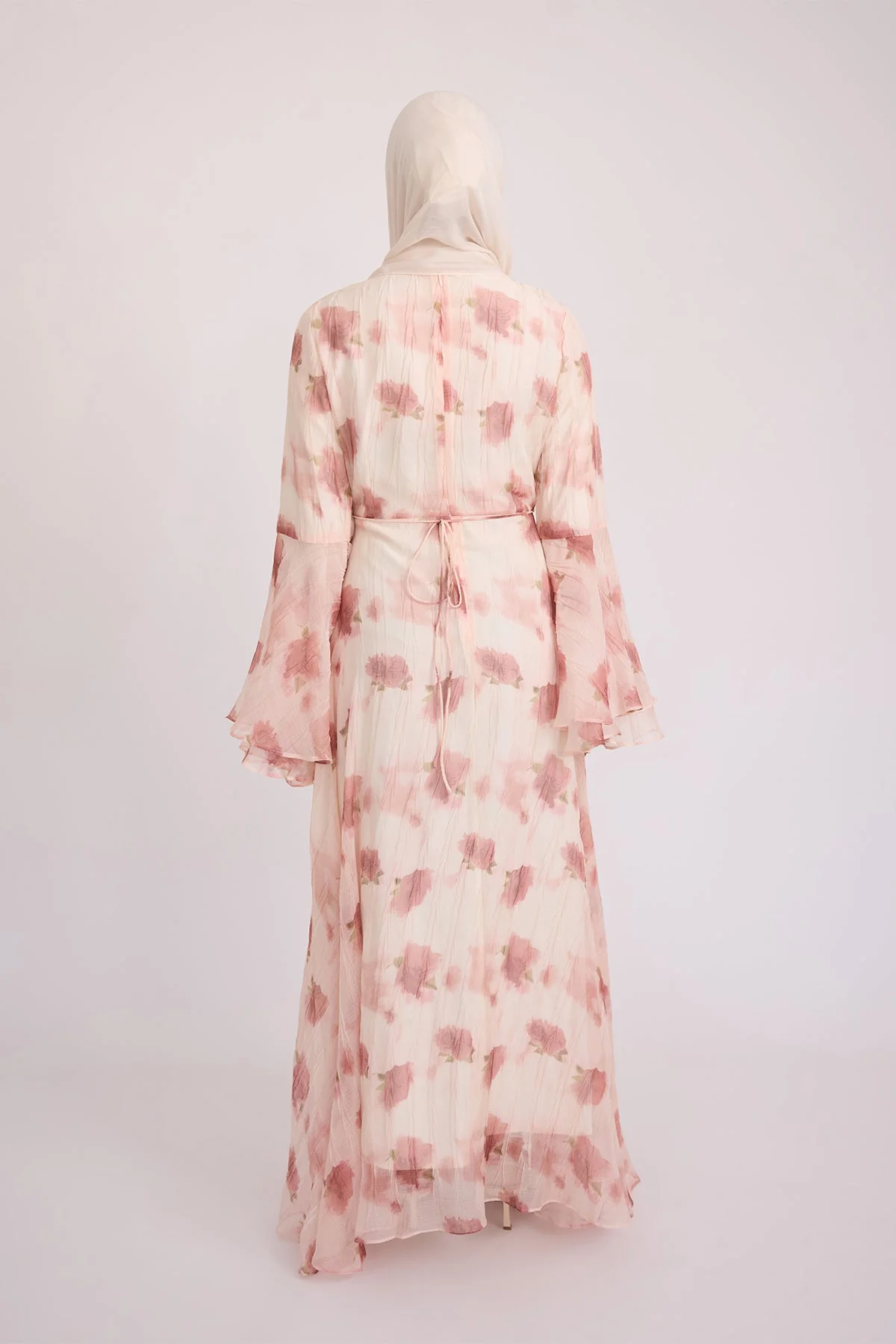 Vivienne Large Ruffle Sleeve Dress - Terra Rose - Image 8