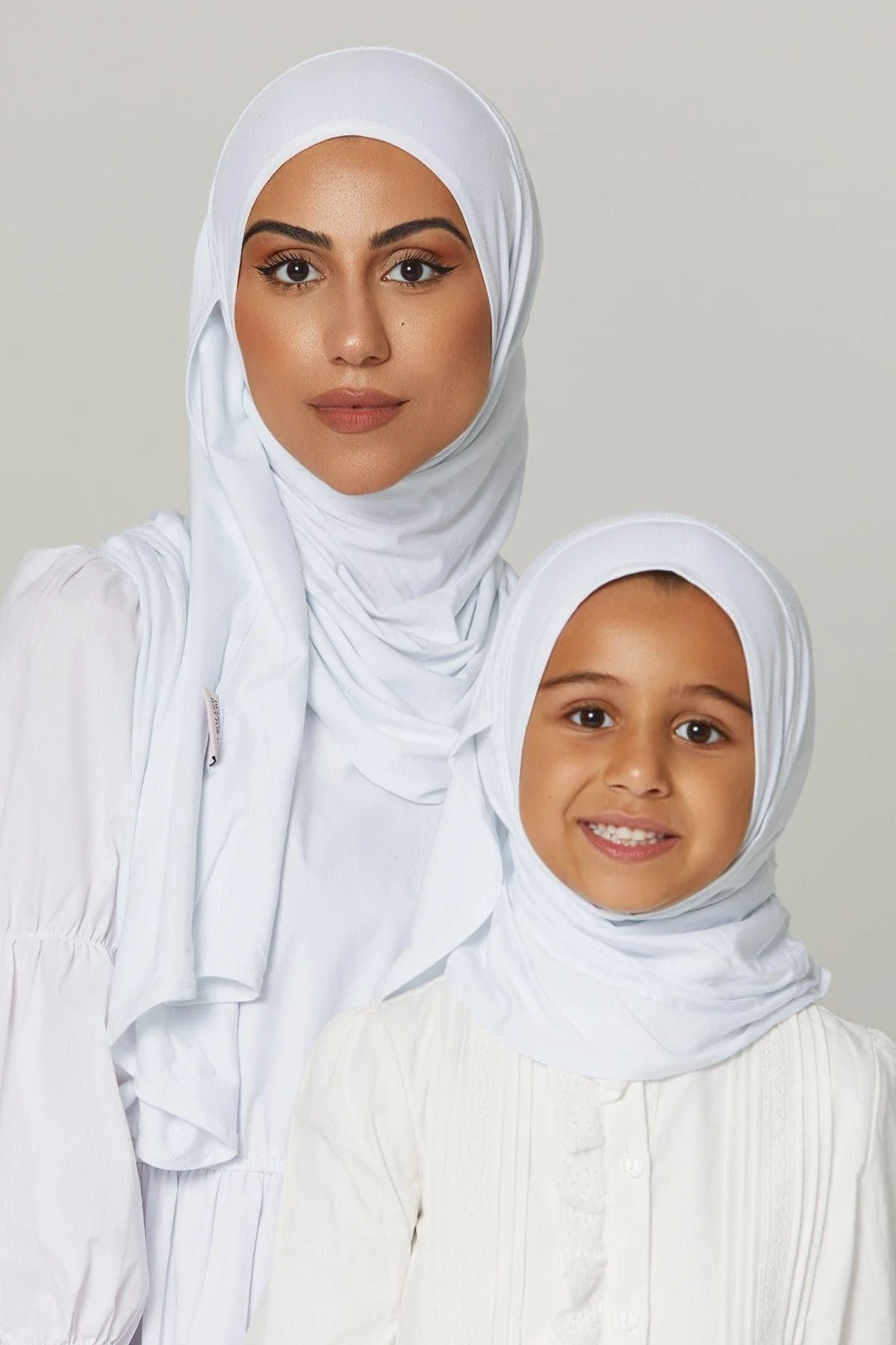 Youth Instant Jersey Hijab - Snow White - Image 4