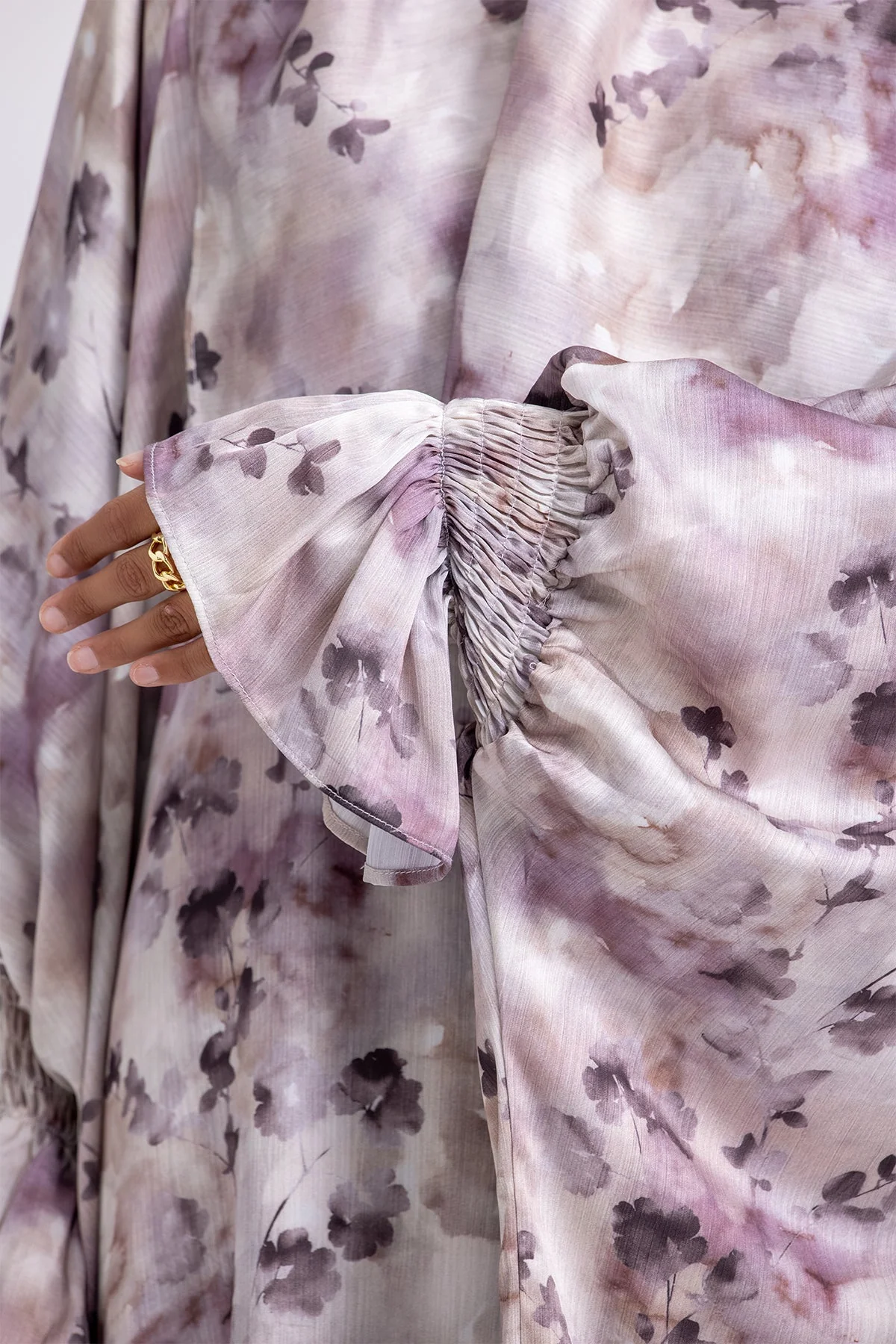 Zaynab Abaya and Matching Hijab Prayer Set- Lilac Paradise - Image 7